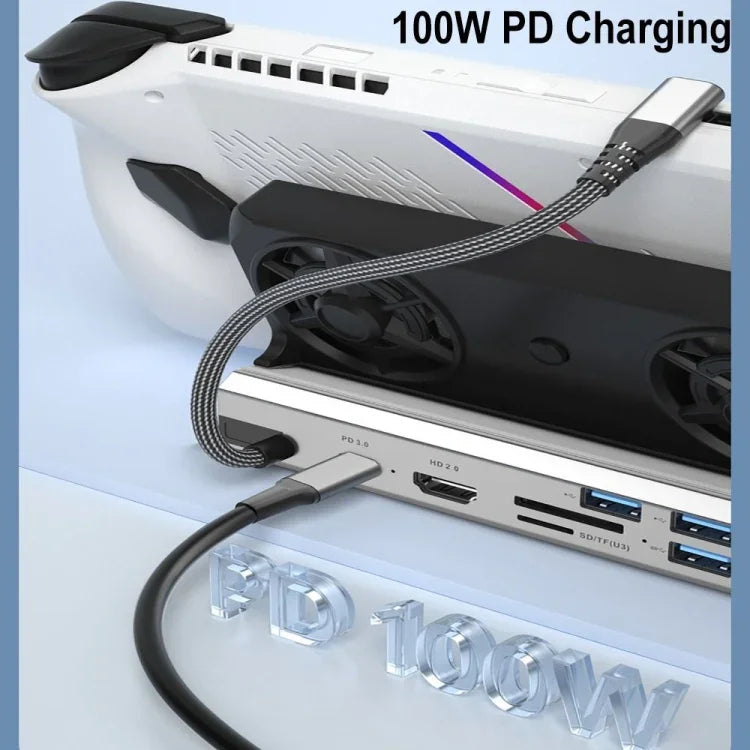Đế sạc 100W PD đa chức năng USB 3.0 cho máy chơi game ASUS ROG Ally, 5 trong 1, 6 trong 1, 9 trong 1, 10 trong 1