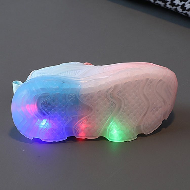 Giày thể thao LED phát sáng cho bé gái WISDOMFROG, giày lưới gradient cho bé trai, cỡ 21, 22, 23, 24, 25, 26, 27, 28, 29, 30