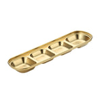 Đĩa nước sốt vuông bằng thép không gỉ cho lẩu, đĩa gia vị, bộ đồ nướng, 1 ngăn (bạc), 2 ngăn (bạc), 3 ngăn (bạc), 4 ngăn (bạc), 1 ngăn (vàng), 2 ngăn (vàng), 3 ngăn (vàng), 4 ngăn (vàng)