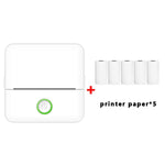 Máy in bỏ túi không mực Bluetooth X6 200DPI cho học sinh làm bài tập, giấy in màu hồng x1, giấy in trắng x1, giấy in màu hồng x5, giấy in trắng x5, nhãn dán màu hồng x5, nhãn dán trắng x5, 5 giấy in màu hồng + 5 nhãn dán