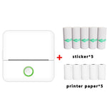 Máy in bỏ túi không mực Bluetooth X6 200DPI cho học sinh làm bài tập, giấy in màu hồng x1, giấy in trắng x1, giấy in màu hồng x5, giấy in trắng x5, nhãn dán màu hồng x5, nhãn dán trắng x5, 5 giấy in màu hồng + 5 nhãn dán