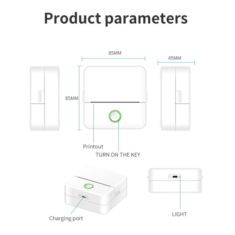 Máy in bỏ túi không mực Bluetooth X6 200DPI cho học sinh làm bài tập, giấy in màu hồng x1, giấy in trắng x1, giấy in màu hồng x5, giấy in trắng x5, nhãn dán màu hồng x5, nhãn dán trắng x5, 5 giấy in màu hồng + 5 nhãn dán