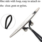 Kẹp inox mũi cầu tàu, phụ kiện dây thừng thuyền PWC có bộ giảm chấn tích hợp, dây neo kayak, màu đen, đen xanh đỏ, xanh trắng đen