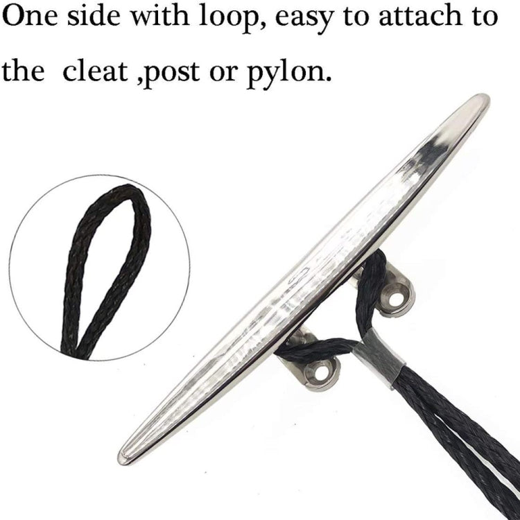 Kẹp inox mũi cầu tàu, phụ kiện dây thừng thuyền PWC có bộ giảm chấn tích hợp, dây neo kayak, màu đen, đen xanh đỏ, xanh trắng đen
