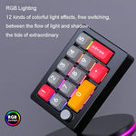 Bàn phím số cơ lập trình macro đa chức năng RGB 13 phím MKESPN có núm xoay có dây