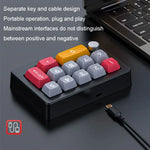 Bàn phím số cơ lập trình macro đa chức năng RGB 13 phím MKESPN có núm xoay có dây