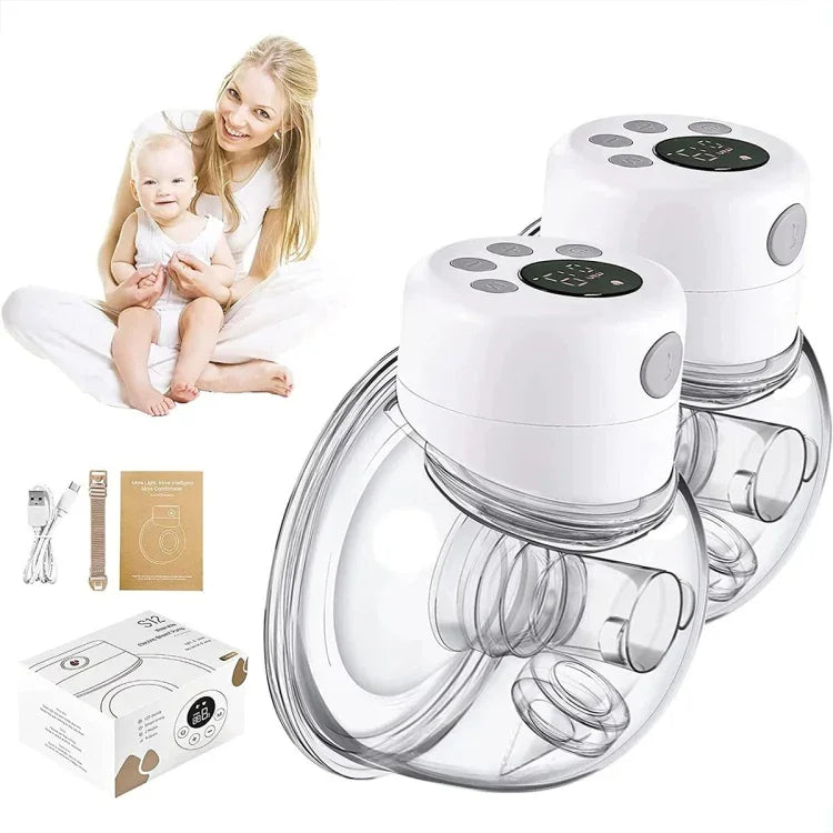 Máy hút sữa điện đeo được S12 đôi với 2 chế độ & 9 cấp độ hút điều chỉnh, S12 đôi