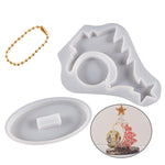 Khuôn silicone cây thông Noel bằng nhựa epoxy trong suốt, không có dây hạt, có 10 dây hạt vàng, có 10 dây hạt bạc, có 10 dây hạt nhiều màu