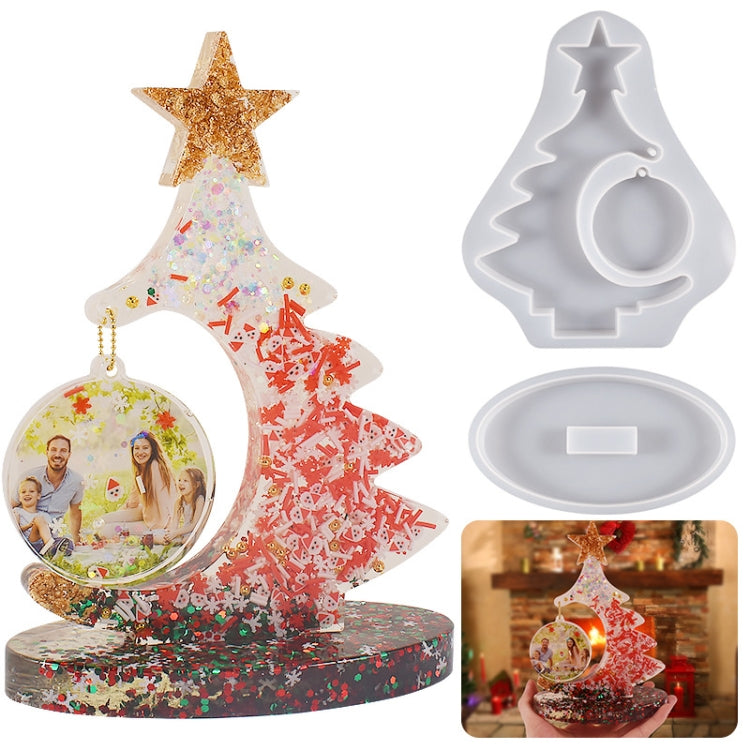 Khuôn silicone cây thông Noel bằng nhựa epoxy trong suốt, không có dây hạt, có 10 dây hạt vàng, có 10 dây hạt bạc, có 10 dây hạt nhiều màu
