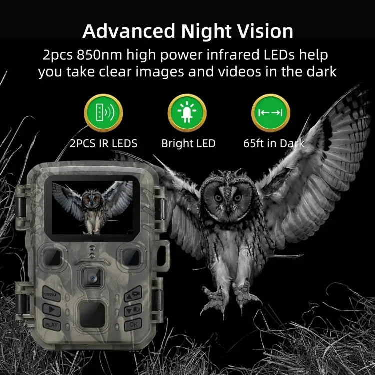Camera săn bắn theo dõi 20MP 1080P có tầm nhìn ban đêm MiNi301