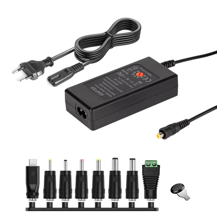 Adapter sạc nguồn DC điều chỉnh 65W 6-20V 3A, phích cắm US, phích cắm EU, phích cắm UK nhỏ, phích cắm AU, phích cắm UK lớn