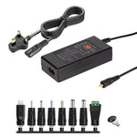 Adapter sạc nguồn DC điều chỉnh 65W 6-20V 3A, phích cắm US, phích cắm EU, phích cắm UK nhỏ, phích cắm AU, phích cắm UK lớn