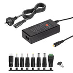 Adapter sạc nguồn DC điều chỉnh 65W 6-20V 3A, phích cắm US, phích cắm EU, phích cắm UK nhỏ, phích cắm AU, phích cắm UK lớn