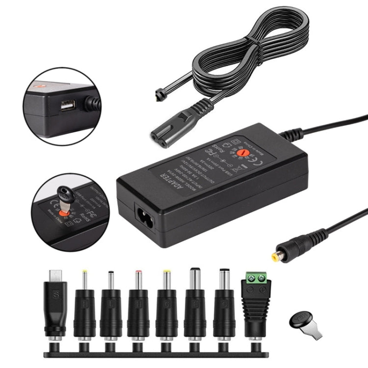 Adapter sạc nguồn DC điều chỉnh 65W 6-20V 3A, phích cắm US, phích cắm EU, phích cắm UK nhỏ, phích cắm AU, phích cắm UK lớn