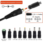 Adapter sạc nguồn DC điều chỉnh 65W 6-20V 3A, phích cắm US, phích cắm EU, phích cắm UK nhỏ, phích cắm AU, phích cắm UK lớn