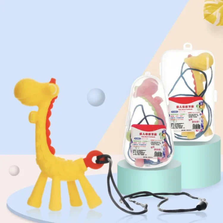 Đồ chơi cắn silicone hình hươu cao cổ XUNYI cho bé, hộp rơi màu vàng, hộp rơi màu hồng, hộp rơi màu xanh, hộp chữ nhật màu vàng, hộp chữ nhật màu hồng, hộp chữ nhật màu xanh