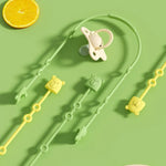 Bear Silicone Pacifier Chain Toddler Teether Toy Anti-fall Rope Pacifier Clip