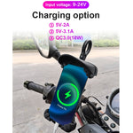 Motorcycle Sunshade Rainproof Mobile Phone Holder, Mirror Holder  No Charge, Handlebar Holder No Charge, Charging Handlebar Holder 5V-2A, Charging Handlebar Holder 5V-3.1A, Charging Handlebar Holder 18W (QC3.0), Charging Mirror Holder 5V-2A            ...