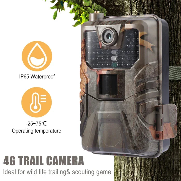 Camera săn bắn 36MP 4K 4G điều khiển từ xa qua APP trên điện thoại di động xem ảnh / video mọi lúc, HC-900Pro