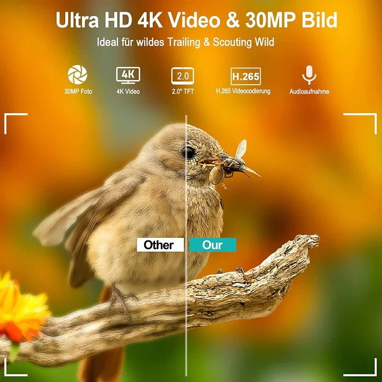Camera săn bắn 36MP 4K 4G điều khiển từ xa qua APP trên điện thoại di động xem ảnh / video mọi lúc, HC-900Pro