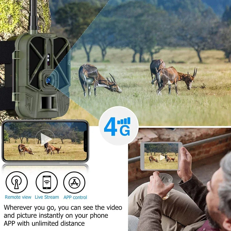 Camera theo dõi ngoài trời 4K 4G điều khiển từ xa qua điện thoại di động xem ảnh / video mọi lúc, HC-940Pro-Li