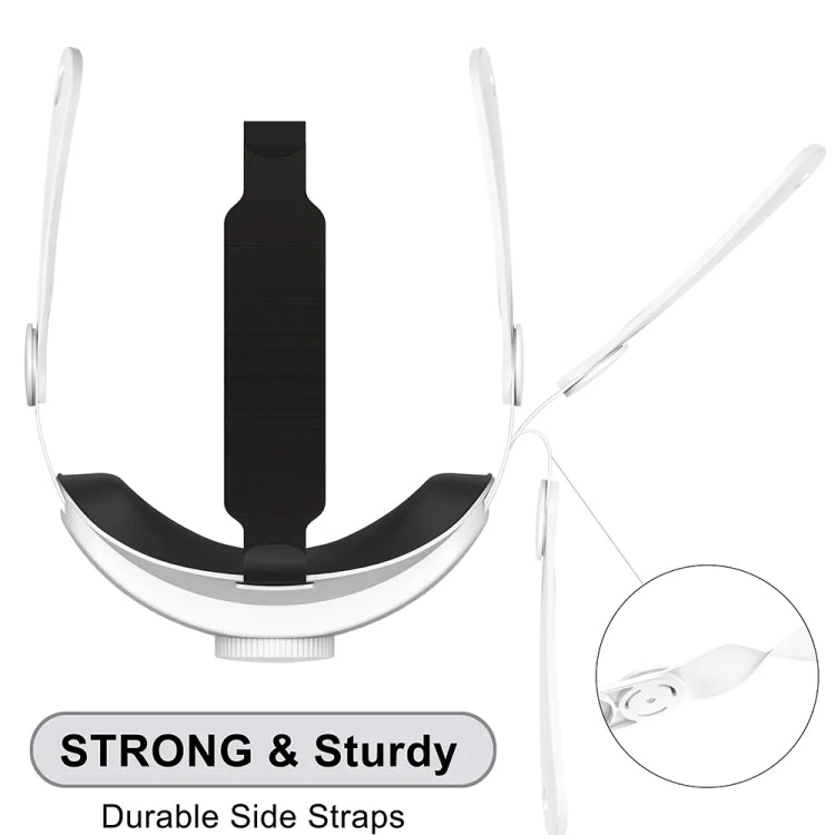 Dây đeo đầu điều chỉnh Elite cho tai nghe Meta Quest 3 VR, Elite Headset trắng, Elite Headset đen