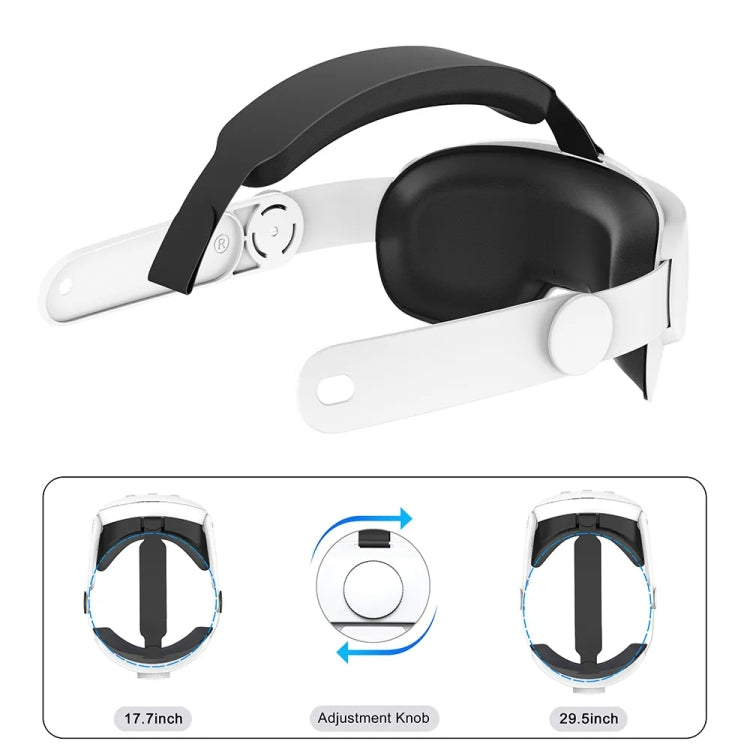 Dây đeo đầu điều chỉnh Elite cho tai nghe Meta Quest 3 VR, Elite Headset trắng, Elite Headset đen