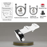 Bộ phụ kiện bệ ngồi bồn cầu bidet với vòi nóng lạnh đôi vệ sinh cá nhân, 7/8 cho Bắc Mỹ, 1/2 cho châu Á/Úc/Anh, 3/8 cho châu Âu