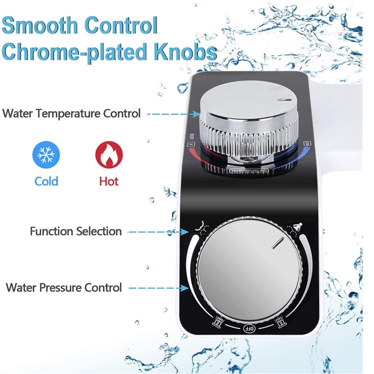 Bộ phụ kiện bệ ngồi bồn cầu bidet với vòi nóng lạnh đôi vệ sinh cá nhân, 7/8 cho Bắc Mỹ, 1/2 cho châu Á/Úc/Anh, 3/8 cho châu Âu