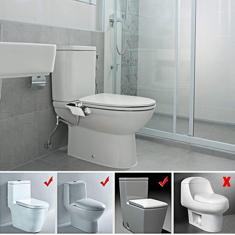 Bộ phụ kiện bệ ngồi bồn cầu bidet với vòi nóng lạnh đôi vệ sinh cá nhân, 7/8 cho Bắc Mỹ, 1/2 cho châu Á/Úc/Anh, 3/8 cho châu Âu