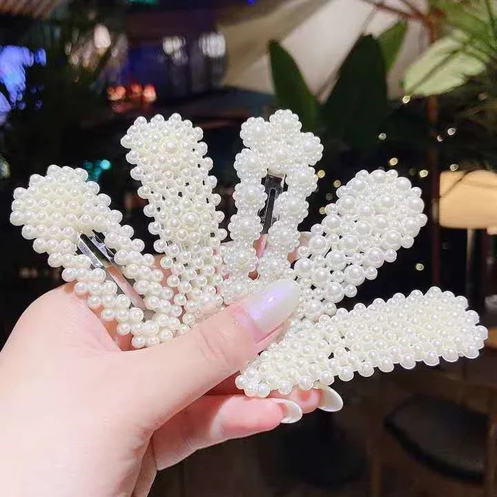 5 chiếc/bộ kẹp tóc ngọc trai, kẹp tóc lớn, kẹp ghim, phụ kiện tóc cho nữ và bé gái