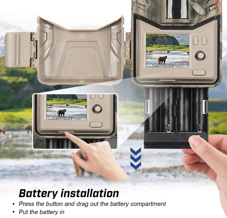 Camera săn bắn theo dõi động vật hoang dã 20MP 2K bẫy ảnh tầm nhìn ban đêm 4G SMS MMS SMTP giám sát di động HC-900LTE