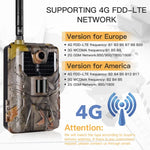 Camera săn bắn theo dõi động vật hoang dã 20MP 2K bẫy ảnh tầm nhìn ban đêm 4G SMS MMS SMTP giám sát di động HC-900LTE