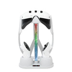 Giá đỡ lưu trữ và sạc kính VR Meta Quest 3 với đèn RGB mát mẻ, đế sạc