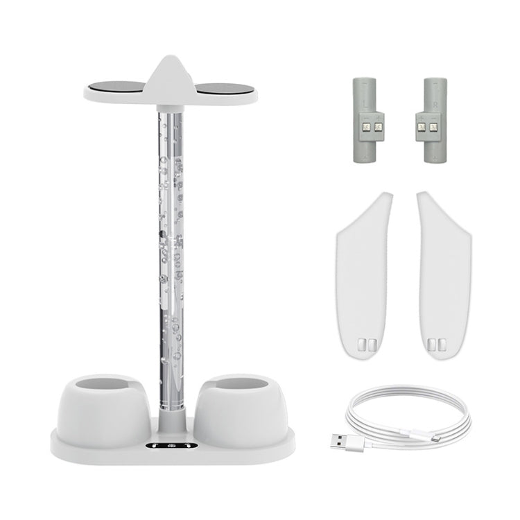 Giá đỡ lưu trữ và sạc kính VR Meta Quest 3 với đèn RGB mát mẻ, đế sạc