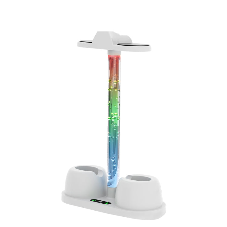 Giá đỡ lưu trữ và sạc kính VR Meta Quest 3 với đèn RGB mát mẻ, đế sạc