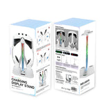 Giá đỡ lưu trữ và sạc kính VR Meta Quest 3 với đèn RGB mát mẻ, đế sạc
