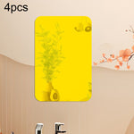 Decal dán tường gương acrylic hình chữ nhật góc tròn 3D, trang trí nhà, gương mềm, 4 cái 15cm x 10cm, 4 cái 20cm x 13cm, 4 cái 30cm x 20cm, 4 cái 42cm x 27cm