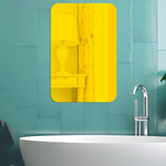 Decal dán tường gương acrylic hình chữ nhật góc tròn 3D, trang trí nhà, gương mềm, 4 cái 15cm x 10cm, 4 cái 20cm x 13cm, 4 cái 30cm x 20cm, 4 cái 42cm x 27cm