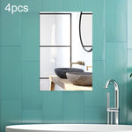 4 chiếc mô hình góc vuông hình chữ nhật decal gương acrylic nổi 3D dán tường, 15cm x 10cm, 20cm x 13cm, 30cm x 20cm, 42cm x 27cm