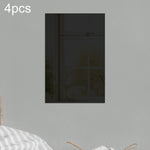 4 chiếc mô hình góc vuông hình chữ nhật decal gương acrylic nổi 3D dán tường, 15cm x 10cm, 20cm x 13cm, 30cm x 20cm, 42cm x 27cm