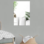 4 chiếc mô hình góc vuông hình chữ nhật decal gương acrylic nổi 3D dán tường, 15cm x 10cm, 20cm x 13cm, 30cm x 20cm, 42cm x 27cm