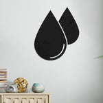 Bộ 2 chiếc decal gương acrylic giọt nước nổi 3D dán tường phòng khách phòng ngủ trang trí, gương mềm, giọt nước