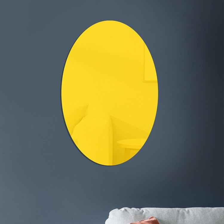 Decal gương acrylic hình bầu dục nổi 3D trang trí nhà, gương mềm, 15cm x 10cm, 20cm x 13cm, 30cm x 20cm, 42cm x 27cm