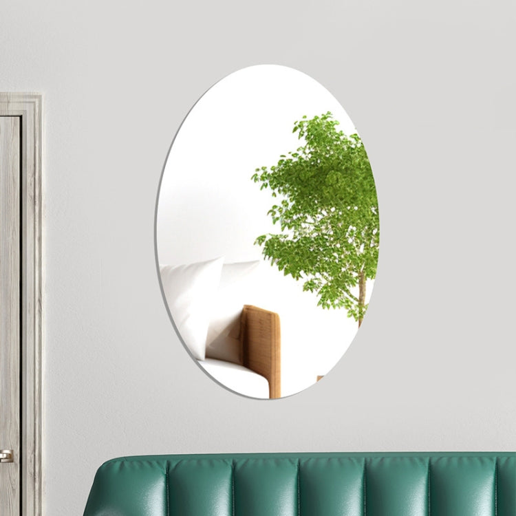 Decal gương acrylic hình bầu dục nổi 3D trang trí nhà, gương mềm, 15cm x 10cm, 20cm x 13cm, 30cm x 20cm, 42cm x 27cm