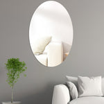 Decal gương acrylic hình bầu dục nổi 3D trang trí nhà, gương mềm, 15cm x 10cm, 20cm x 13cm, 30cm x 20cm, 42cm x 27cm