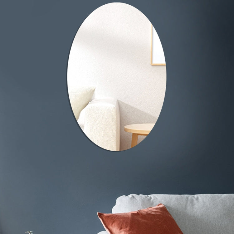 Decal gương acrylic hình bầu dục nổi 3D trang trí nhà, gương mềm, 15cm x 10cm, 20cm x 13cm, 30cm x 20cm, 42cm x 27cm