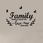 Decal gương acrylic Familylove nổi 3D dán tường trang trí nhà tự dính, Familylove