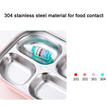 Hộp cơm inox 304 giữ nhiệt chống rò rỉ cho sinh viên ký túc xá, hộp bento 4 ngăn màu hồng, 4 ngăn màu đen, 4 ngăn màu xanh dương, 5 ngăn màu hồng