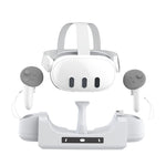 Giá đỡ sạc gắn tường nhanh có đèn báo LED cho mũ bảo hiểm VR Meta Quest 3